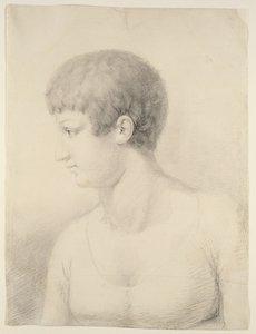 Retrato de Pauline Runge, 1801 (giz preto sobre papel)