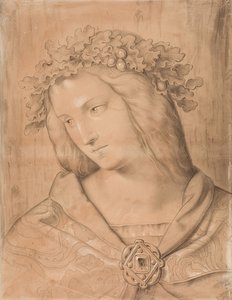 Germania, retrato a meio comprimento, estudo da pintura a fresco (ver figura 23678)