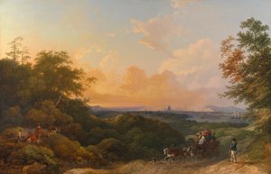 The Evening Coach, Londres à Distância de Philippe-Jacques de Loutherbourg