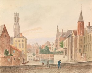 Bruges (aguarela sobre papel) de Philippe Auguste de Peellaert