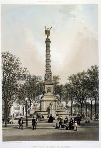 A Fonte do Chatelet - litografia de Benoist de Philippe Benoist