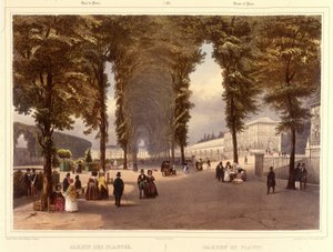 Le Jardin des Plantes - em "Promenade dans Paris et ses environs", de Jacottet e Benoist, Paris, v.1840 de Philippe Benoist