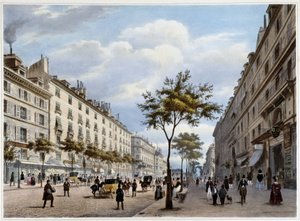 Boulevard des Italians - em "Promenade dans Paris et ses environs", de Jacottet et Benoist, ed. Gihaut de Philippe Benoist