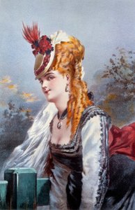 Litografia The Coquette por Philippe Jacques Linder de Philippe Jacques Linder