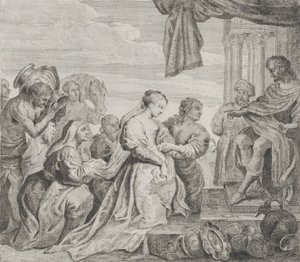 Salomão e a Rainha de Sabá, 1784. de Philippe Lambert Joseph Spruyt