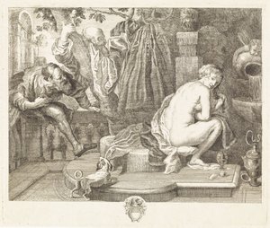 Susanna e os anciãos de Philippe Lambert Joseph Spruyt