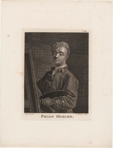Philip Mercier, de &39;Anecdotes of Painting&39; de Horace Walpole, gravado por Thomas Chambars (1724-89), c.1770 de Philippe Mercier