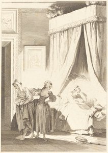 A aposta das três fofoqueiras: O servo de Philippe Triere and Antoine Jean Duclos after Jean Honoré Fragonard