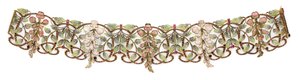 Gargantilha Art Nouveau com múltiplas gemas e esmalte &39;Wisteria&39; de Philippe Wolfers
