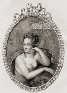 Amante francês do rei Henri II da França: Diane de Poitiers (1499-1566) de Philippe after Mercier