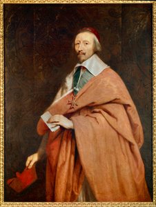 Armand Jean du Plessis, Cardeal de Richelieu (1585-1642): retrato do atelier de Philippe de Champaigne (1602-1674) de Philippe de (studio of) Champaigne