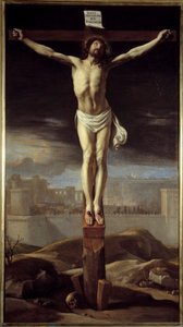 Cristo na cruz. Pintura de Philippe De Champaigne (1602-1674) Ec. Flam. de Philippe de Champaigne