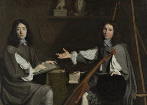 Retrato duplo de ambos os artistas, 1654 de Philippe de Champaigne
