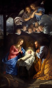 Os Nativite. Pintura de Philippe De Champaigne (1602-1674) de Philippe de Champaigne