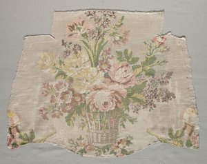 Fragmento de Seda, Parte do Painel chamado Le panier fleuri, 1770.