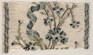 Dois pedaços de bordado, 1723-1774.