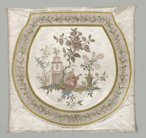 Estofamento para um assento de cadeira, c. 1743-1774.
