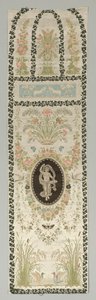 Cobertura de parede com figura clássica, final dos anos 1700 - início dos anos 1800.