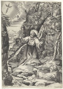 Francisco de Assis recebe os estigmas de Philippe de Soye