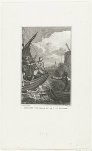 Chegada do czar Pedro, o Grande, em Zaandam, 1697, c. 1829 de Philippus Velijn