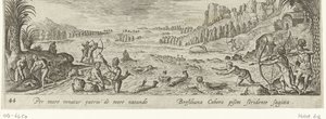 A pesca entre nativos americanos
Caça e pesca (título da série)
Venationes, Piscationes et Aucupii Typi (título da série) de Philips Galle (attributed to workshop of)