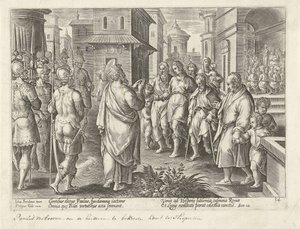 Paulo proclama os ensinamentos de Cristo em Roma
Actos dos Apóstolos (título da série)
Acta Apostolorum (título da série) de Philips Galle (possibly)