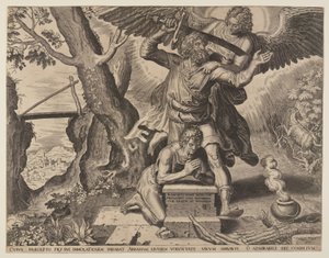 O sacrifício de Abraão de Philips Galle