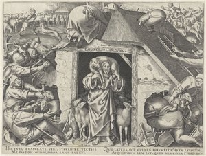 A simpatia de Cristo como o bom pastor de Philips Galle
