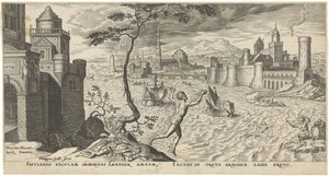 Herói um Leander de Philips Galle