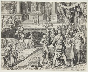 Josias celebrando a Páscoa de Philips Galle