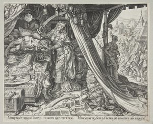 Judite matando Holofernes de Philips Galle