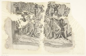 Canto inferior esquerdo de uma impressão da cena de Cebes
Tabula Cebetis Carta Vitae (título original) de Philips Galle
