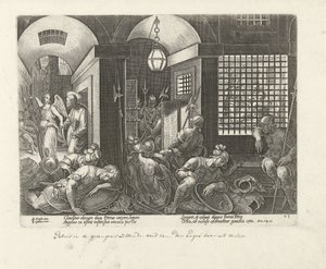 Peter é libertado da prisão por um anjo
Actos dos Apóstolos (título da série)
Acta Apostolorum (título da série) de Philips Galle