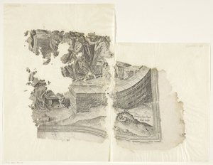 Canto inferior direito de uma impressão da cena por Cebes Tabula Cebetis Carta Vitae (título original) de Philips Galle