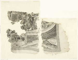 Canto inferior direito de uma impressão da cena de Cebes
Tabula Cebetis Carta Vitae (título original) de Philips Galle