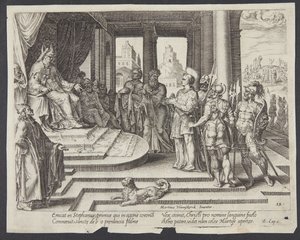 Santo Estêvão perante o sumo sacerdote e o conselho de Philips Galle