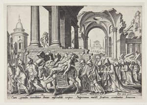 O enterro de Sansão de Philips Galle