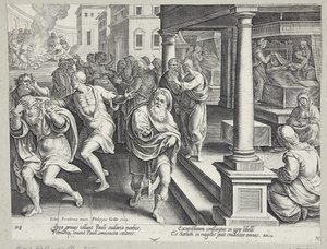 O enterro de Santo Estêvão de Philips Galle