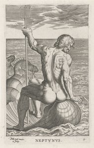 Deus do mar Neptuno
Neptvnvs (título sobre o objecto)
Deuses do rio e do mar (título da série)
Semideorum Marinorum amnicorumque sigillariae imagines perelegantes (título da série) de Philips Galle