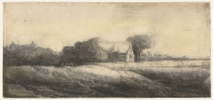 Paisagem com um pescador num barco de Philips Koninck (attributed to)