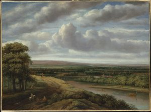 Extensa paisagem arborizada de Philips Koninck