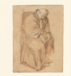 Joost van den Vondel, a dormir numa cadeira