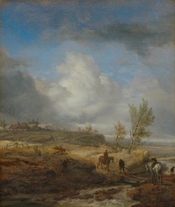 Paisagem de dunas nublada de Philips Wouwerman