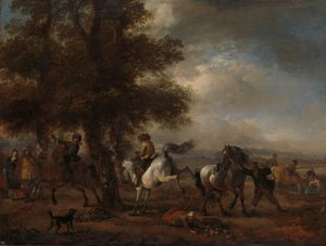 O cinzento Bucking de Philips Wouwerman
