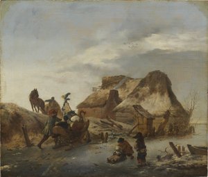 Un noble en traineau sur la glace - Un Nobleman