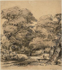 Um caminho na floresta de Philips de Koninck