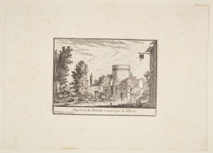 Túmulo de Metella ou ambos Capo di Bove de Philothée Francois Duflos