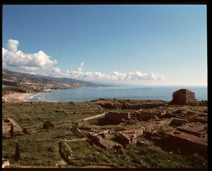 Vista do sítio arqueológico, do 3º ao 2º milénio a.C. de Phoenician Phoenician