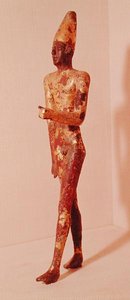 Estatueta (bronze e ouro) de Phoenician School