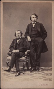 Johannes Brahms 1833-1897 e Josef Joachim 1831-1907, 1867. de Photo studio J. Reiner.